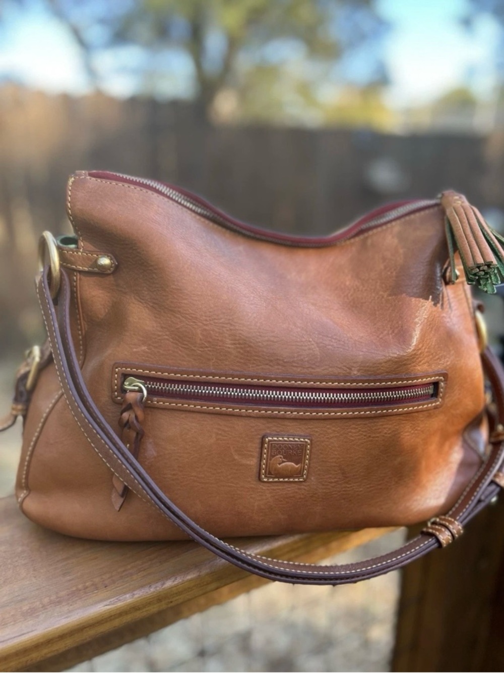 Dooney & Bourke Florentine Large Leather Satchel - Picture 2 of 6